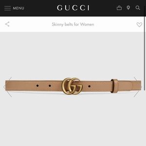 Gucci Thin Belt with Double G Buckle